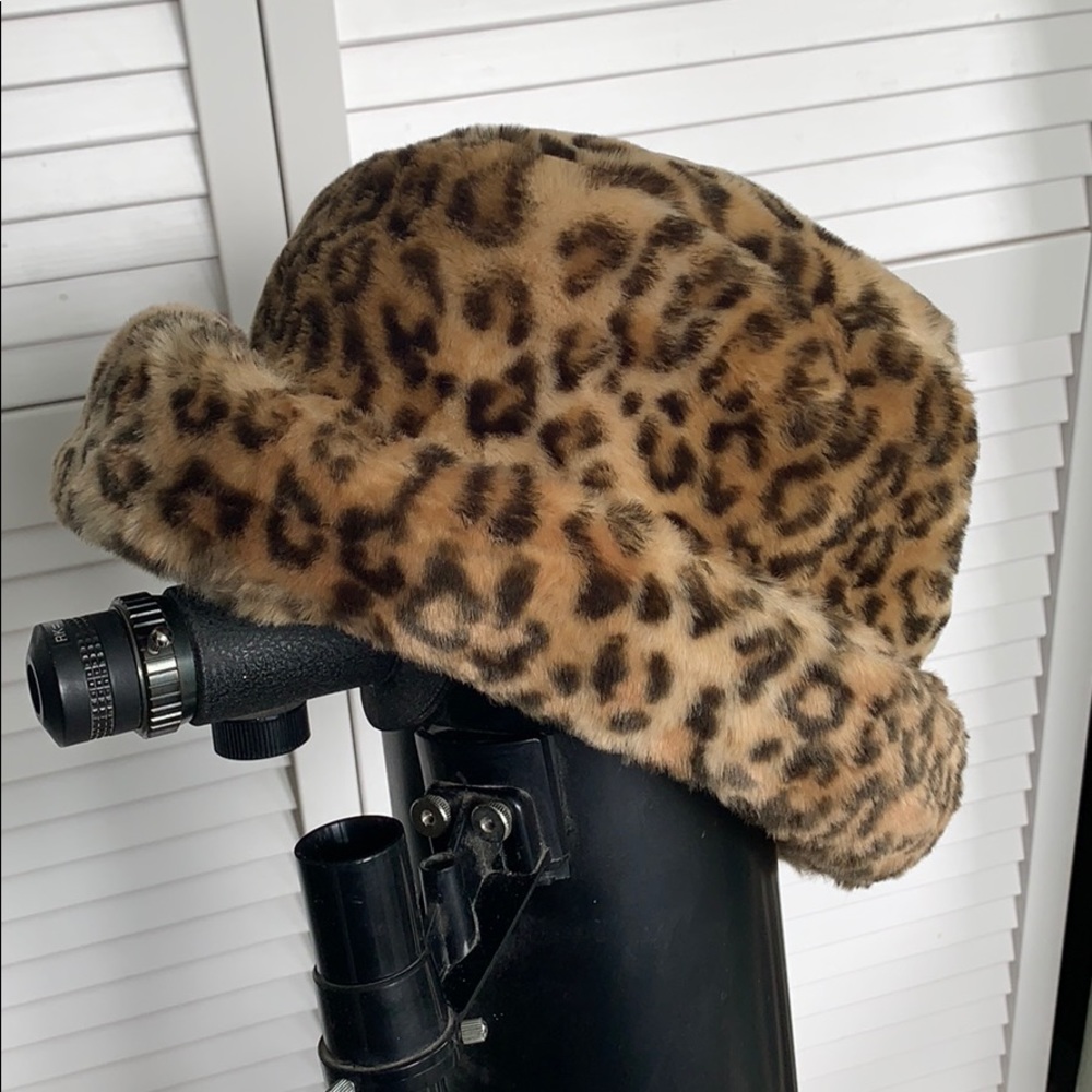 Leopard Print Faux Fur Hat